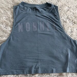 NOBULL Women's muscle Crop Tank Top in Slate Blue